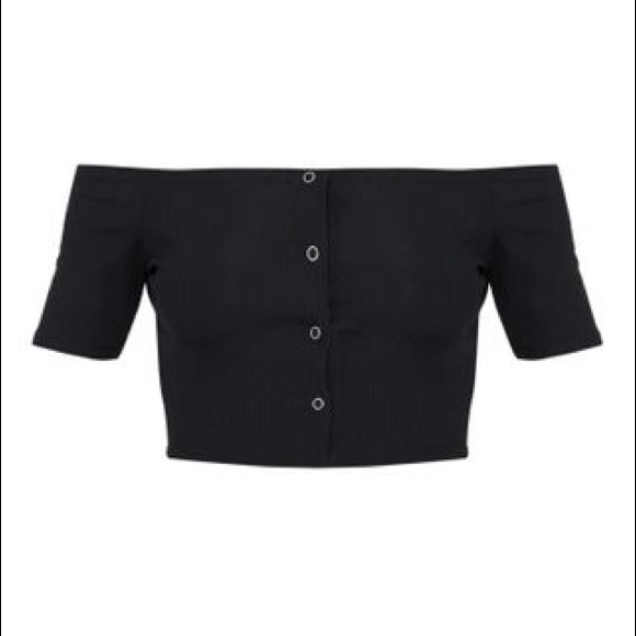 NWT Pretty Little Thing Black Popper top - Picture 4 of 5